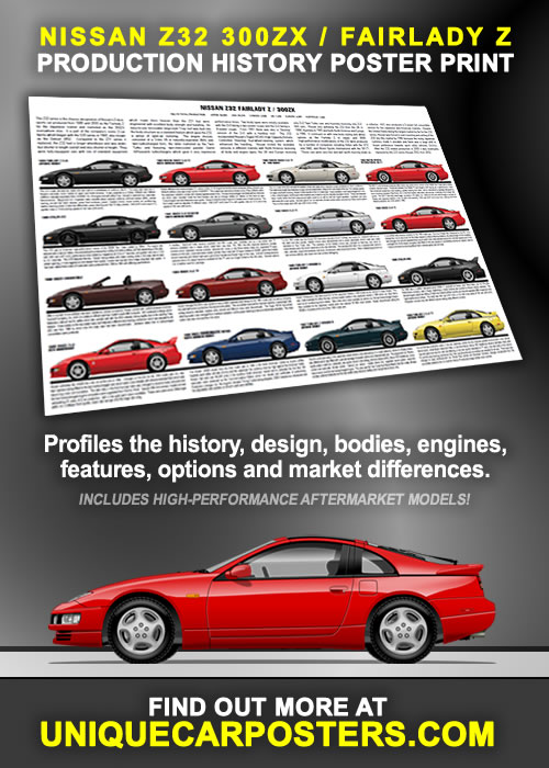 Nissan Z32 300ZX production history print