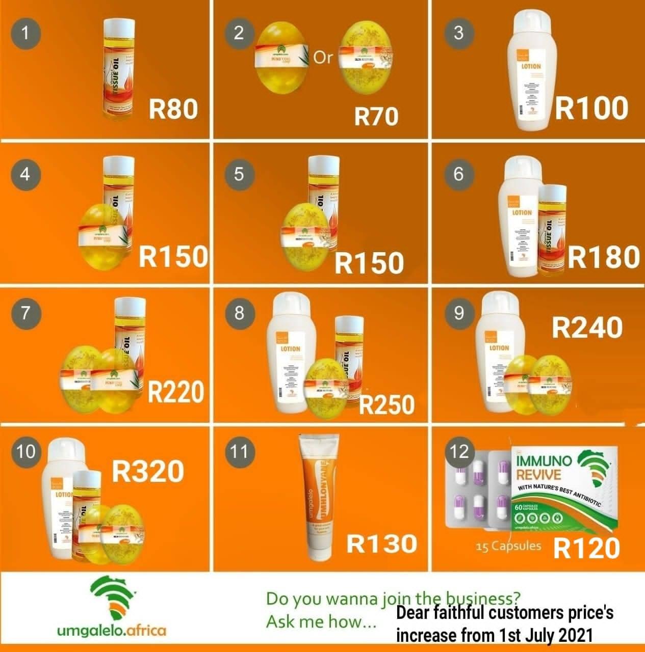 Umgalelo. Africa skin care products /Lebedi