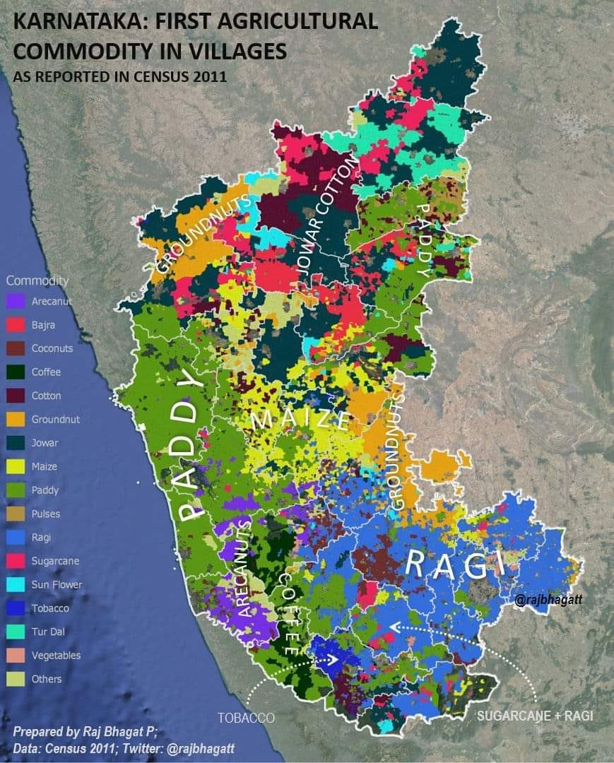 Bangalore City - #Map of #Karnataka shows the leading...
