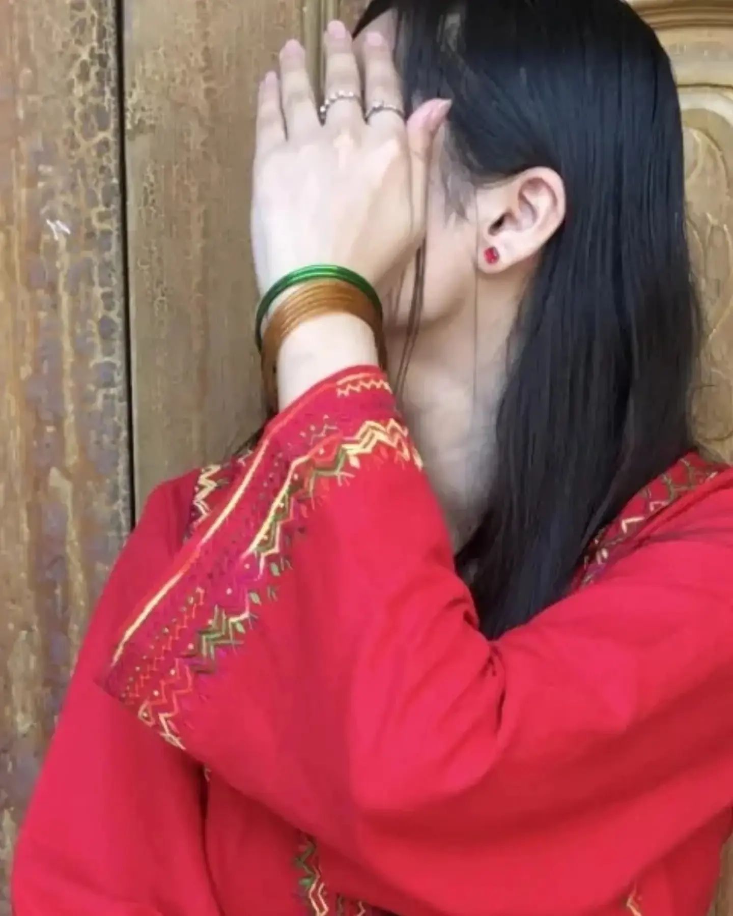 Raminay - Classic red hand embroidered lawn kurta for a... | Facebook