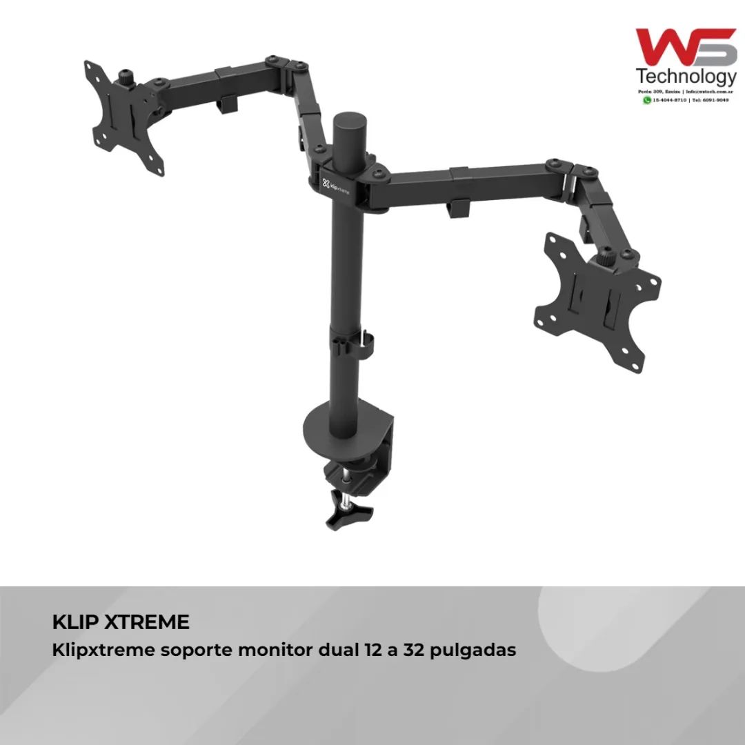 WS Technology - Soporte monitor dual 12 a 32 pulgadas... | Facebook