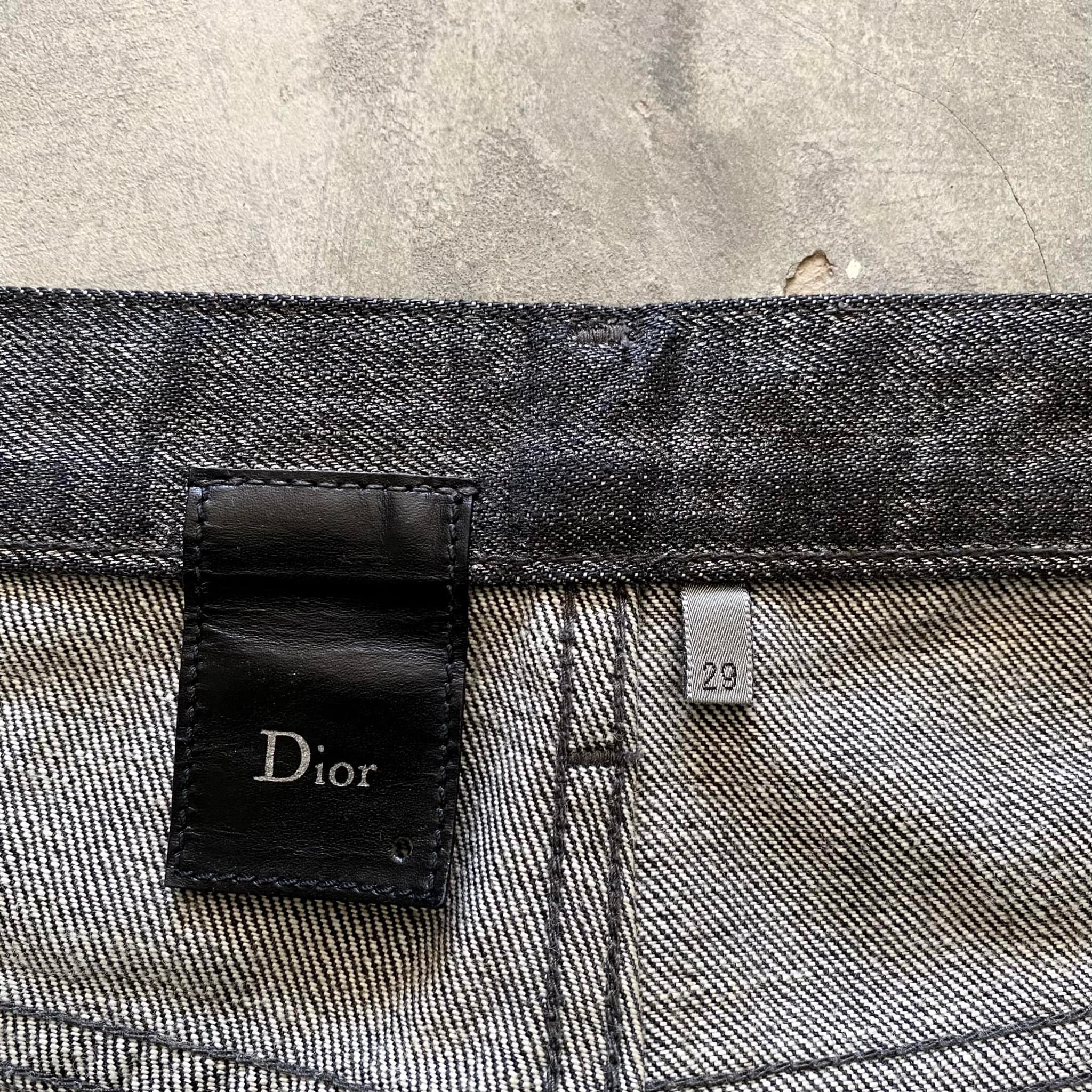 Dior homme Hedi Slimane AW06 Radioactive Silver coated denim size 