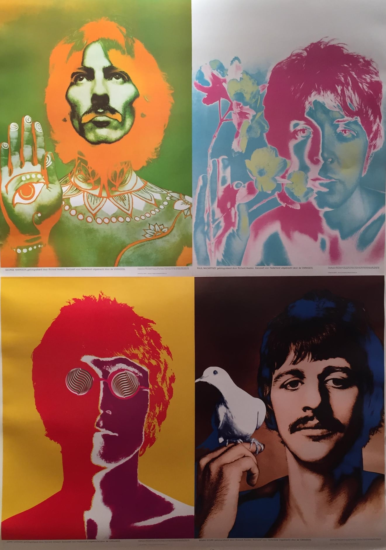 Vintage 1967 psychedelic montage poster of English rock group the