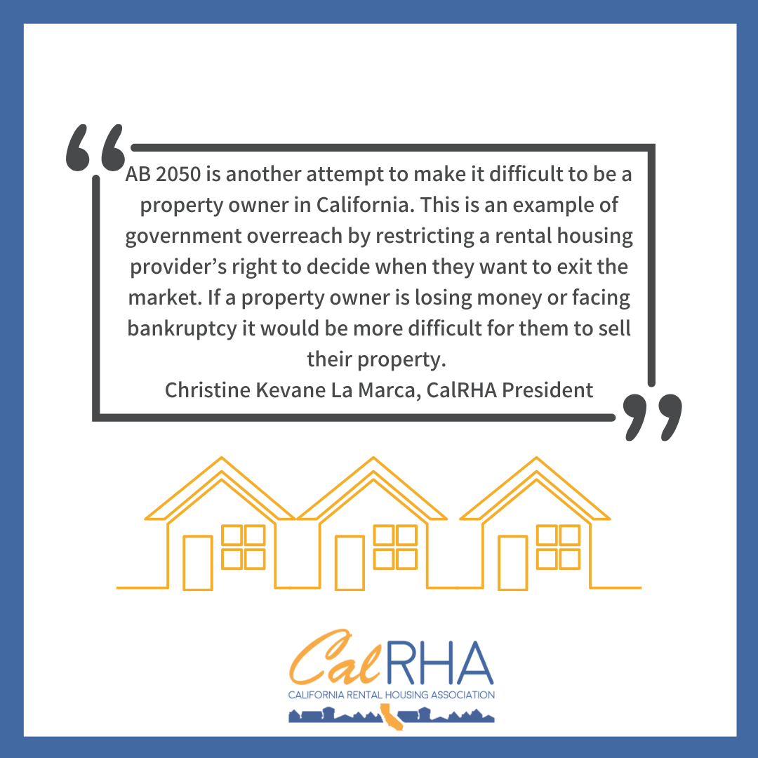 AB 2050 (Lee) is,... - California Rental Housing Association | Facebook