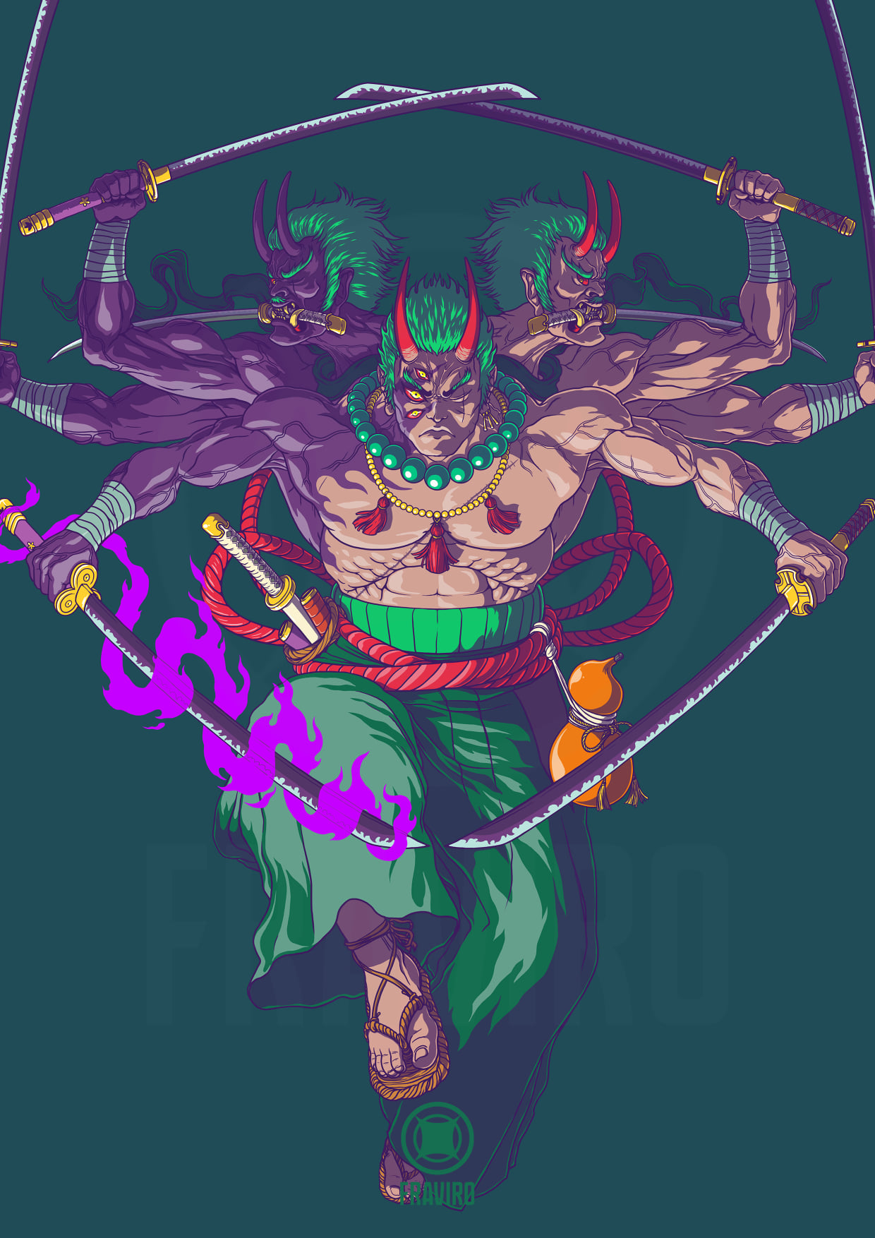 Upper Moon Demon 1- Zoro 👹😂😂😂... - Fraviro Illustrations | Facebook