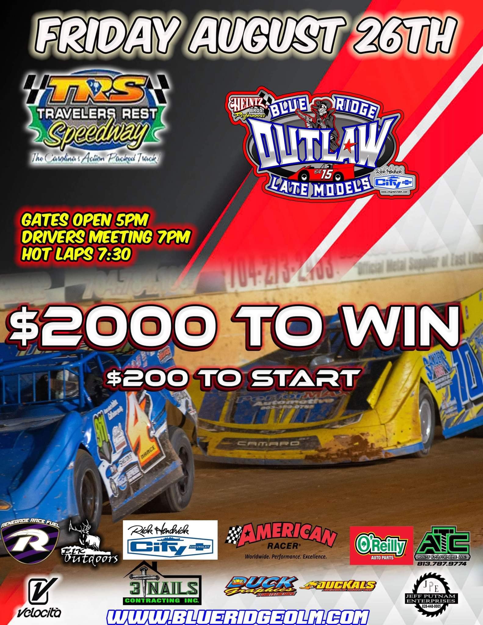 Here's the flyer for the... - BLUE RIDGE Outlaw Latemodels