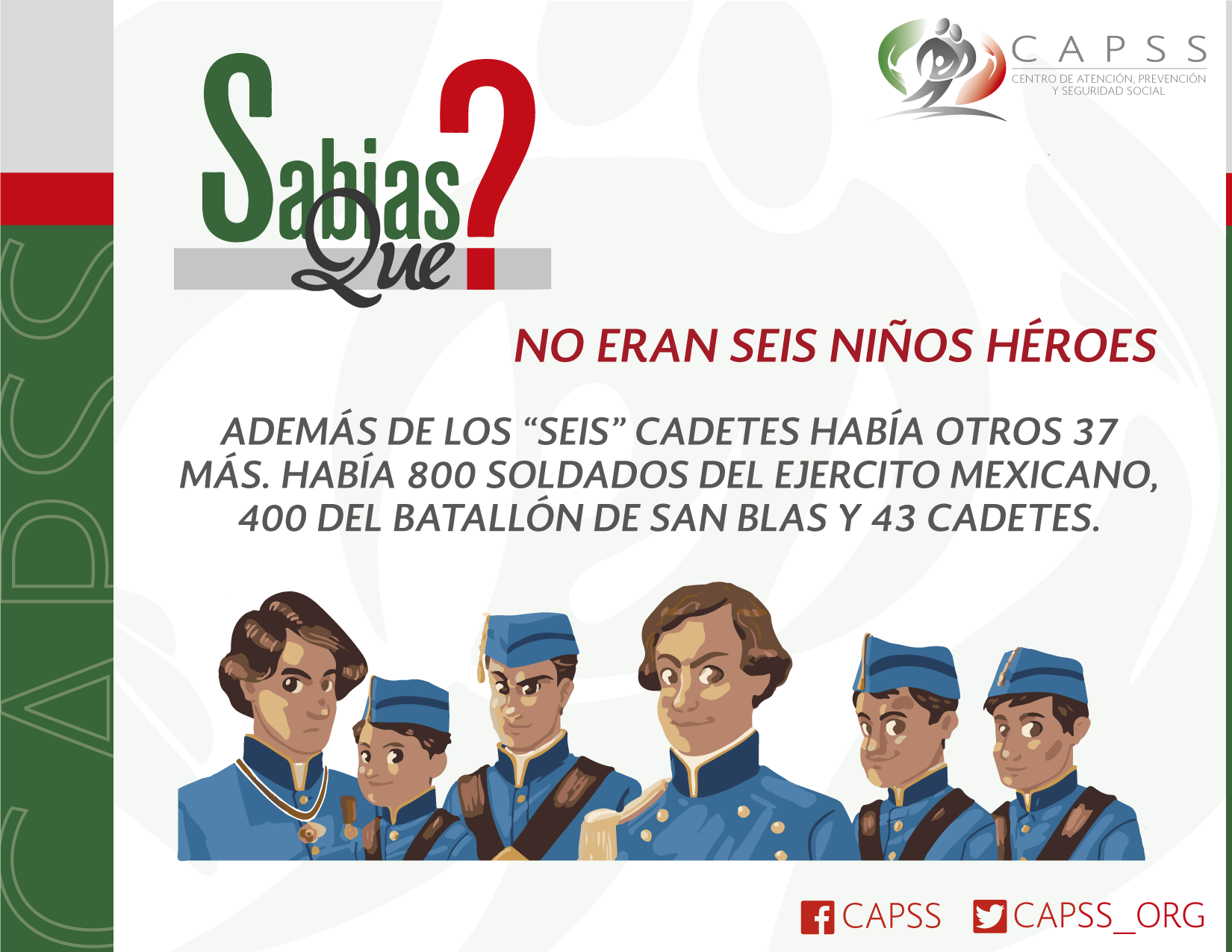 ¿Conoces la historia de los Niños Héroes? capss.org.mx #capss #Jueves # ...