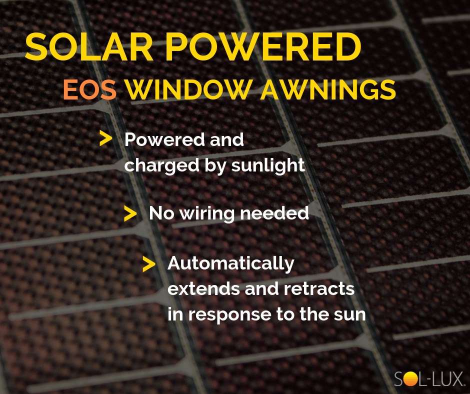 The Eos Window Awning uses... - Sol-Lux Home Awnings | Facebook