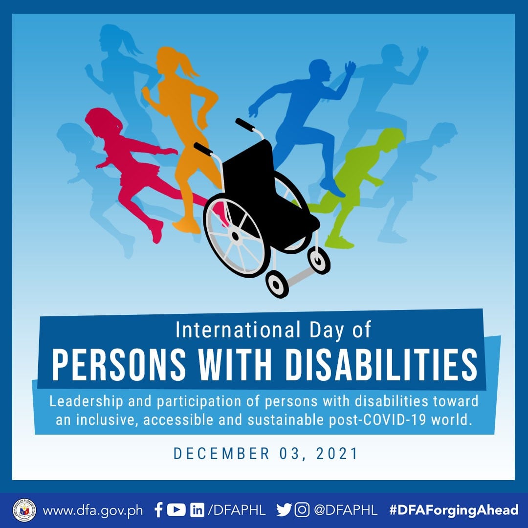 December 3 is the International Day of Persons with Disabilities (PWDs ...