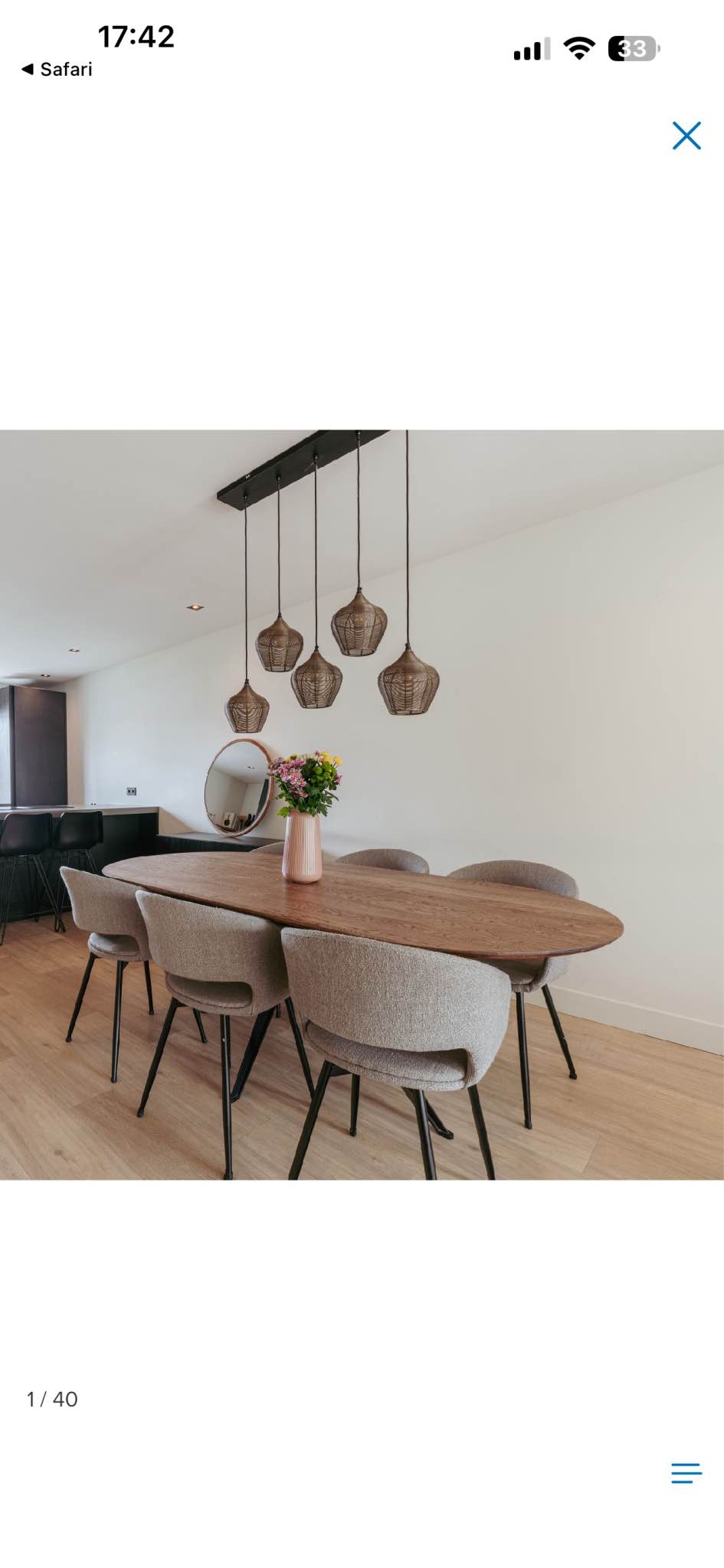 Eettafel Kas20 deens ovaal eiken hout met stalen poot - Dining ...