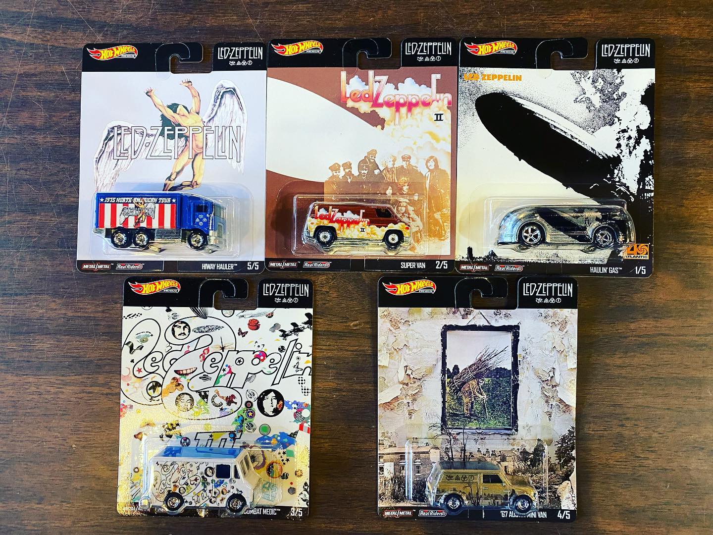 WTB Hot Wheels premium Led Zeppelin full set