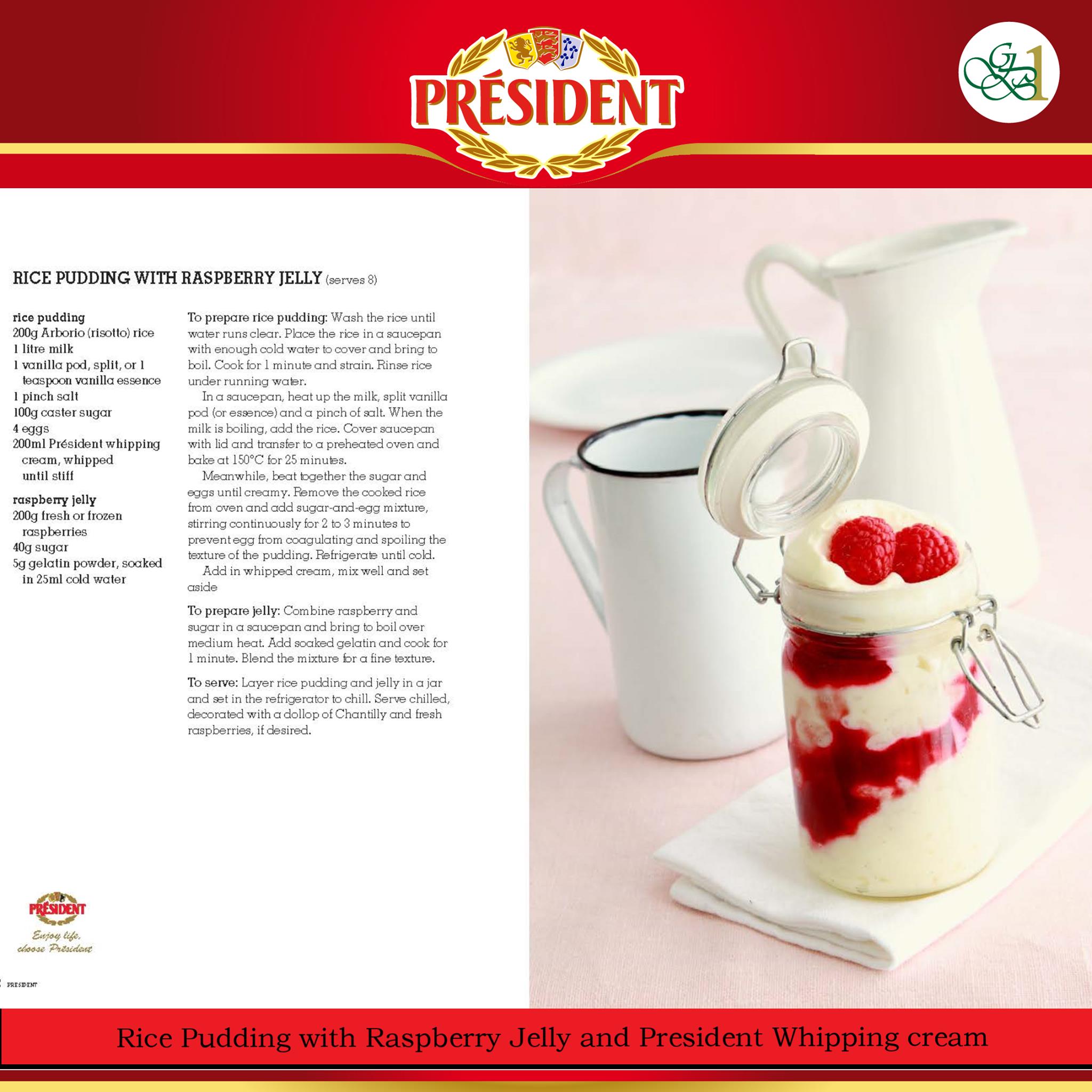 เมนูง่ายๆ Rice Pudding with Raspberry... - President Thailand | Facebook