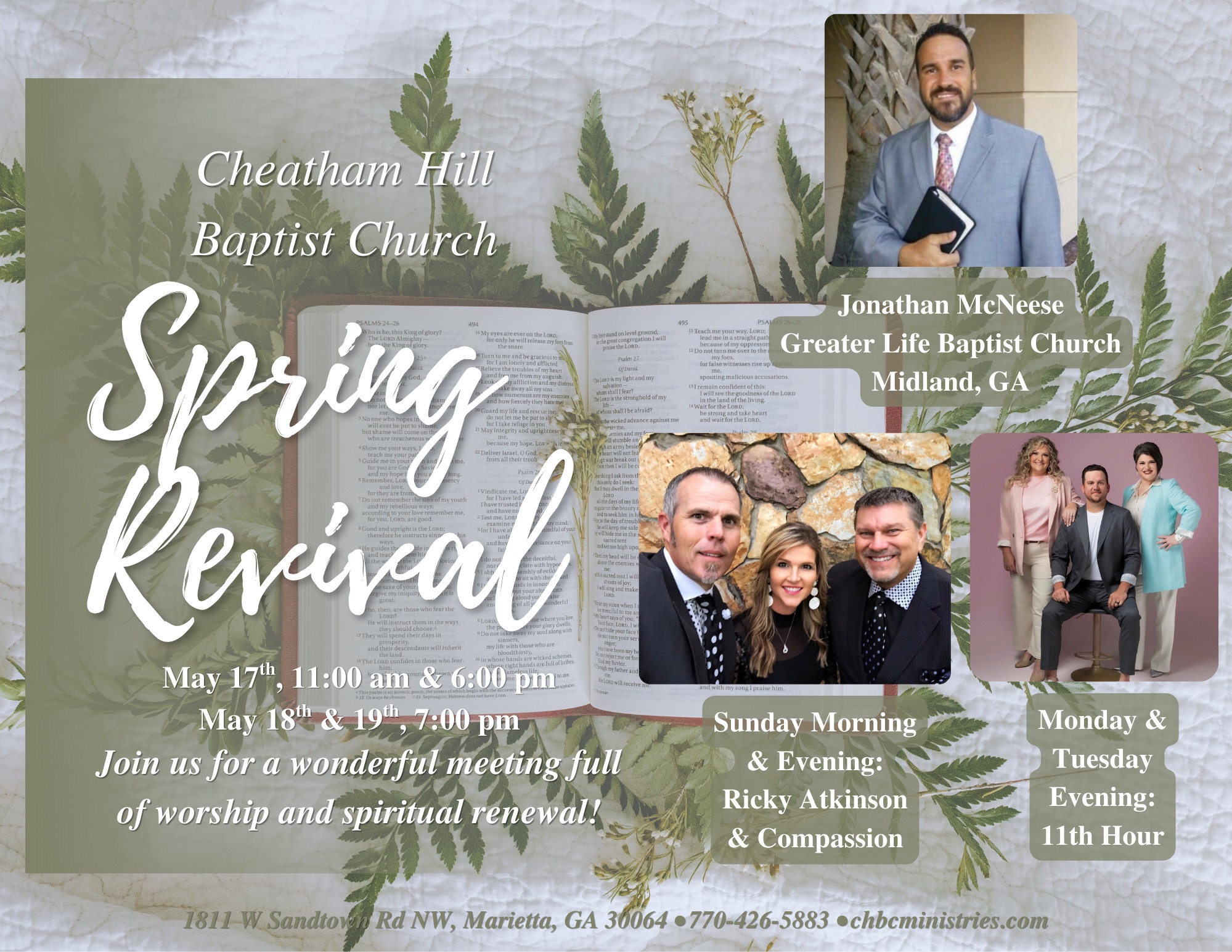 CHBC Spring Revival with Pastor Jonathan McNeese, Ricky Atkinson ...