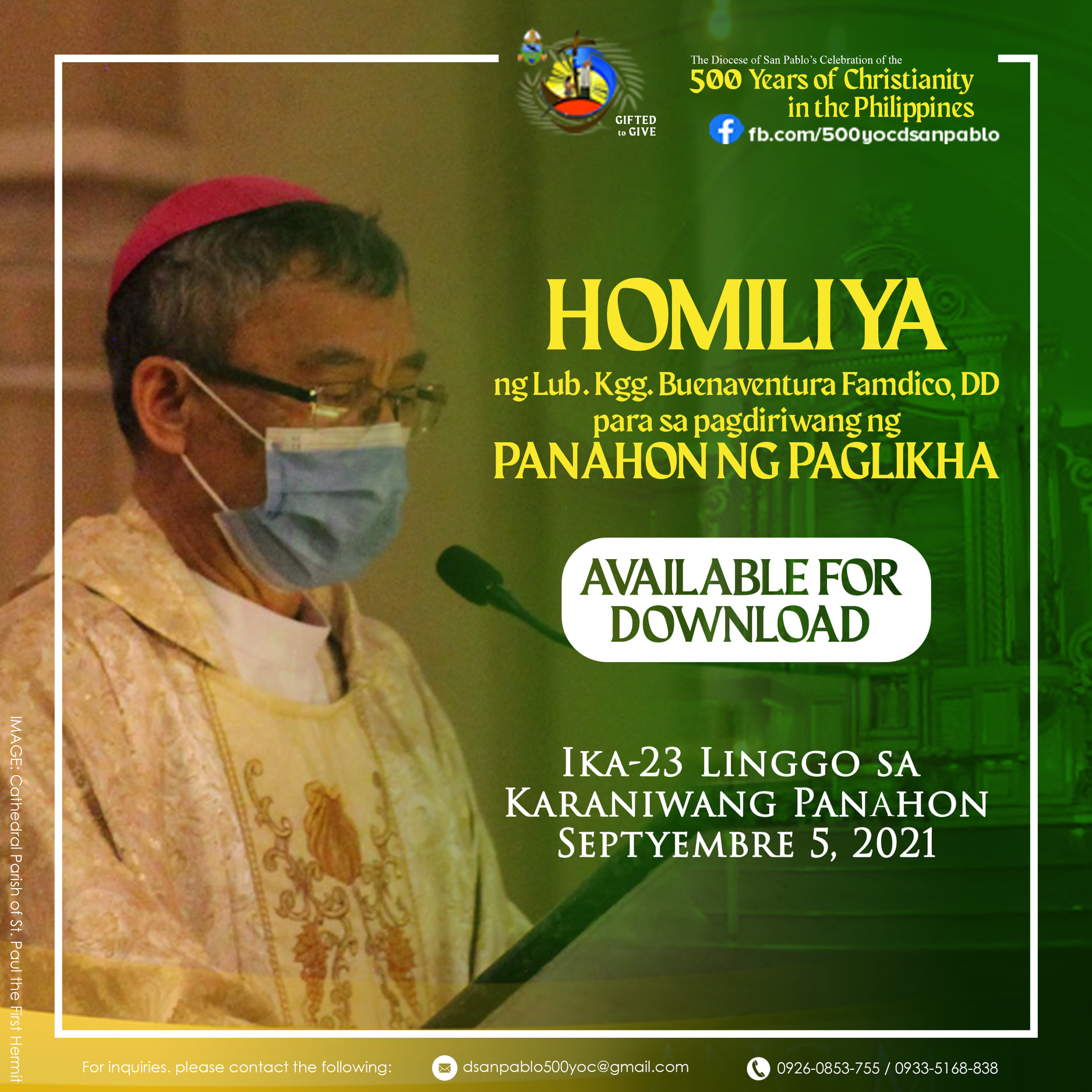 Diocese of San Pablo - Pastoral Team - TINGNAN || HOMILIYA NG LUB. KGG ...