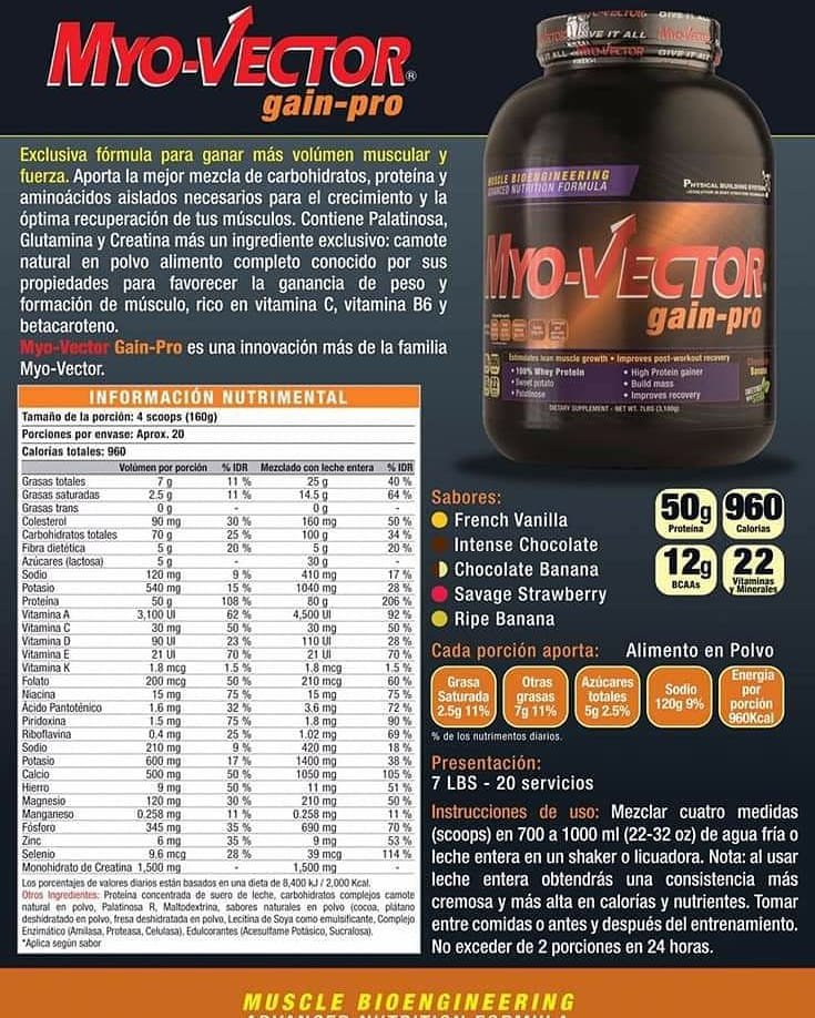 💥 #MyoVector #GainPro... - Iron Fitness Gdl Suplementos | Facebook