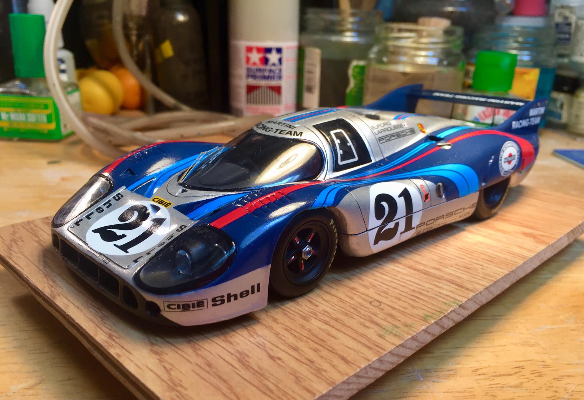 Martini Porsche 917 lh scale 1/24 resin slot body kit Le Mans 1971