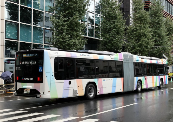 delta Co.Ltd. - An articulated bus that began operating as...
