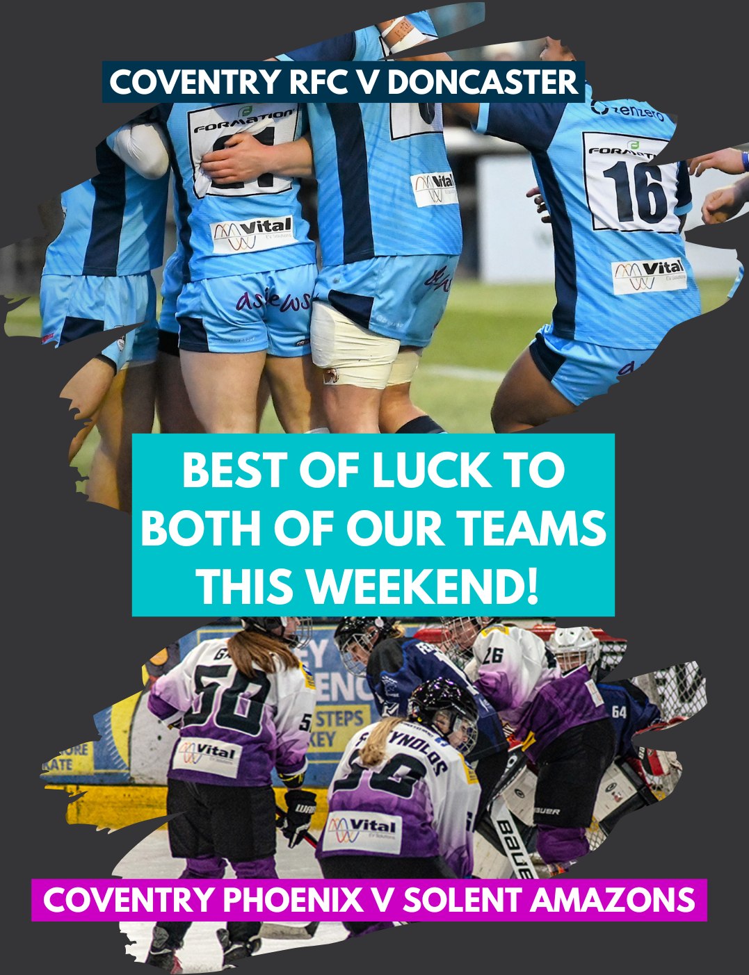 Vital EV Solutions - Best of luck to both of our teams this weekend! 🏒🏉 ...