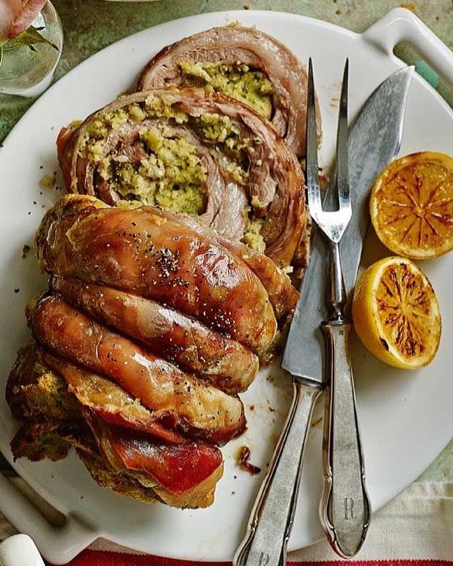 Caprinus - Breast of lamb with lemon and parsley stuffing... | Facebook