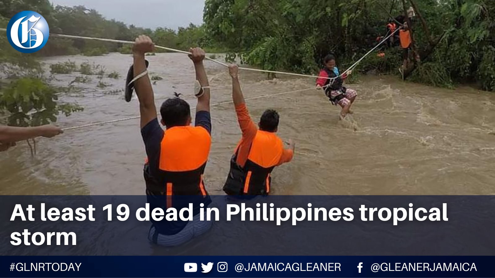 Jamaica - A tropical storm in the Philippines has left dead at least 19 ...