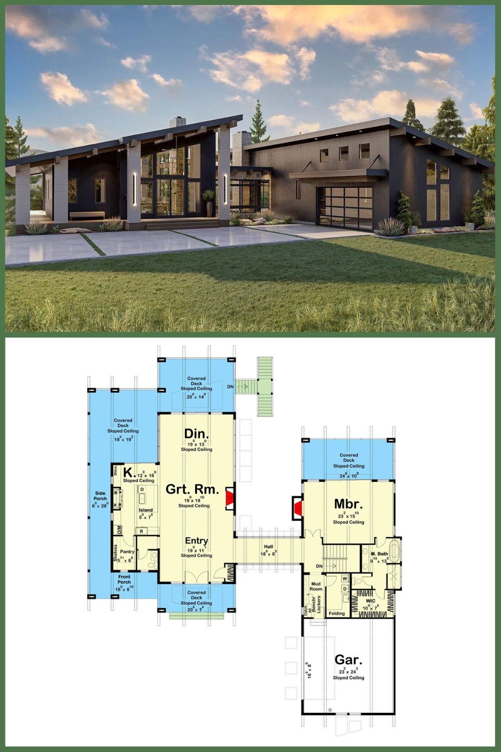 Smart - 2,214 Sq Ft 4-Bedroom 2-Story Modern Mountain Style House. Tour ...
