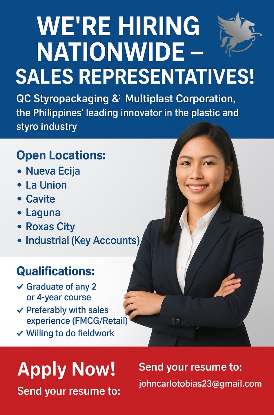 Hiring Field Sales Representatives for Luzon, Visayas and Mindanao ...