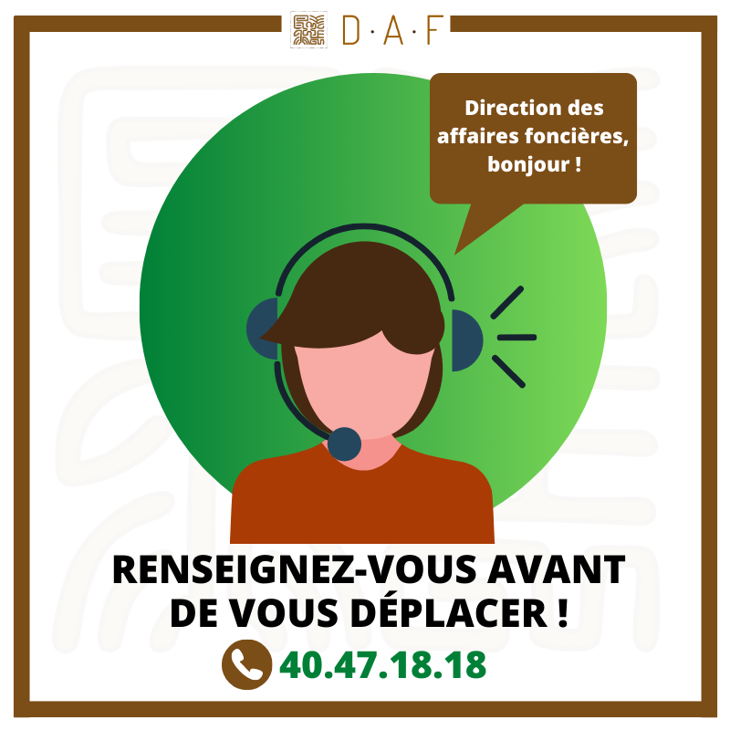 Direction des Affaires Foncières - [𝗥𝗔𝗣𝗣𝗘𝗟 𝗜𝗡𝗙𝗢 𝗣𝗥𝗔𝗧𝗜𝗤𝗨𝗘] 🚨Due à la ...