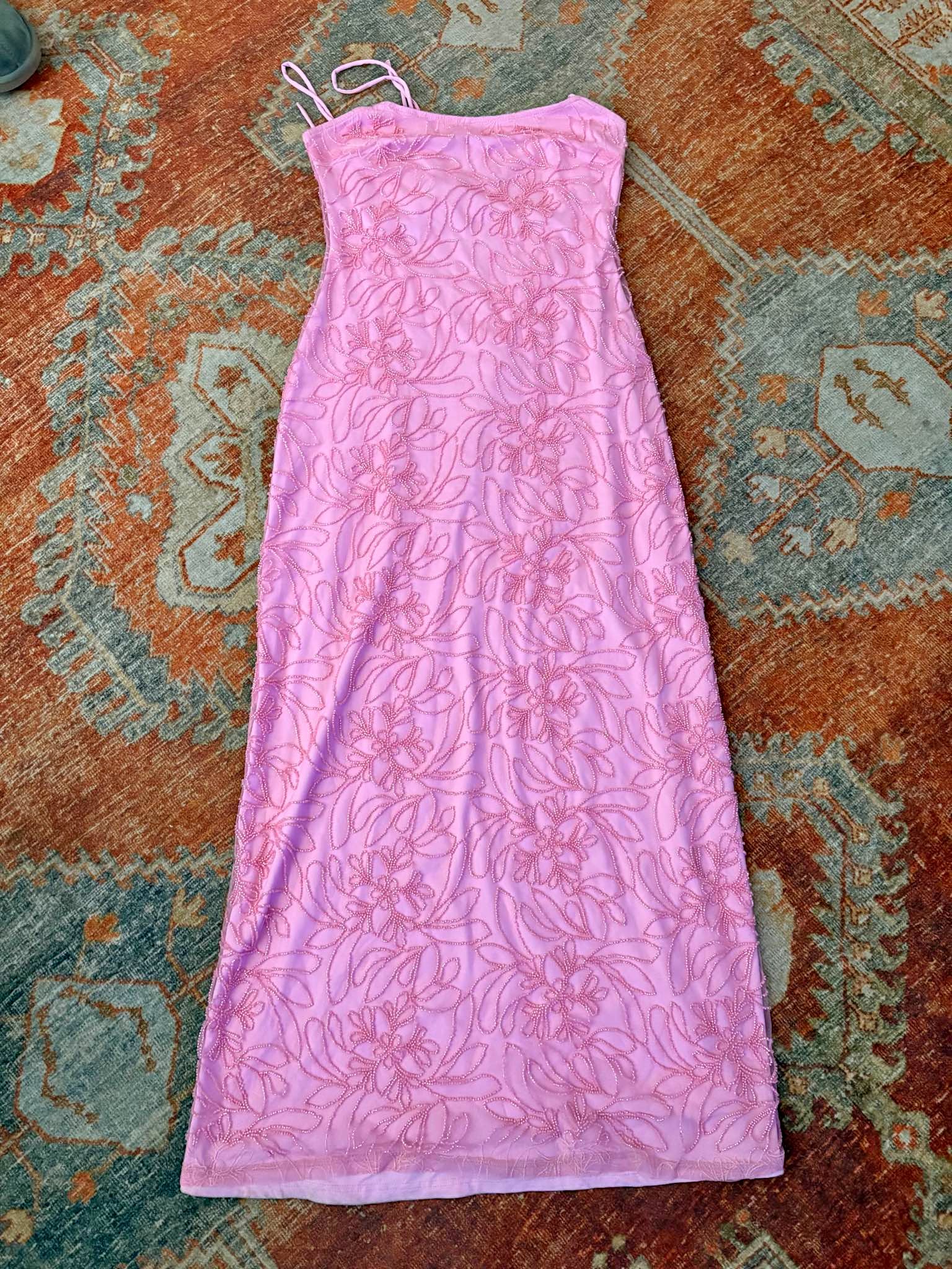 peppermayo pink flower dress Holly Maxi Thick neck tie strap flower child🌸🤍☀️ @peppermayo .. spring