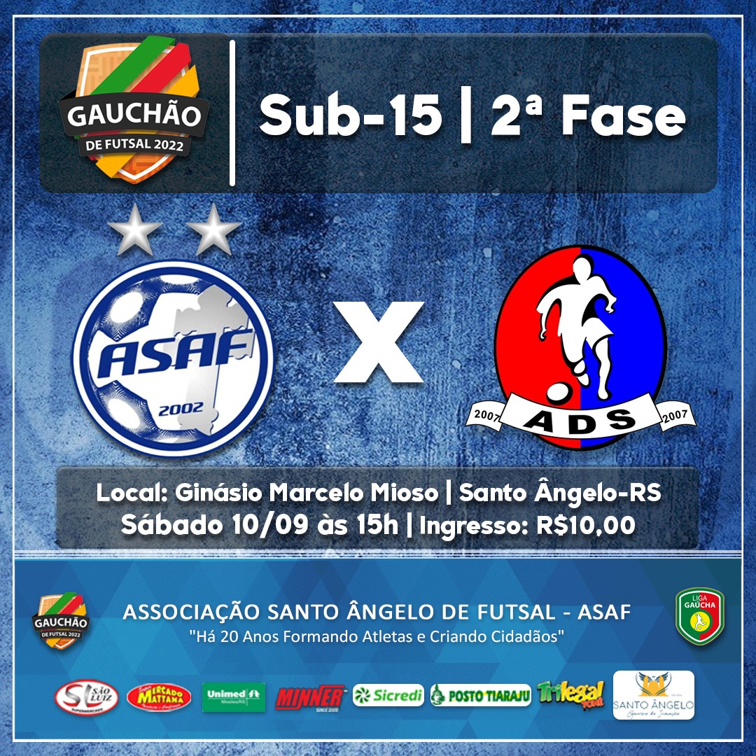 ASAF - LIGA GAÚCHA SUB-15⚽ 2ª FASE ️Neste, sábado, 10,... | Facebook