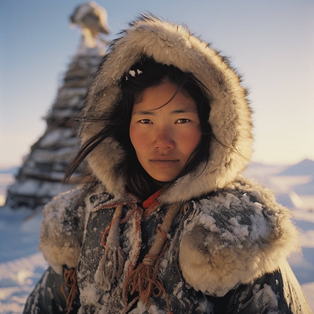 AI - Inuit tribe female Kodak Gold, Iglu. | Facebook