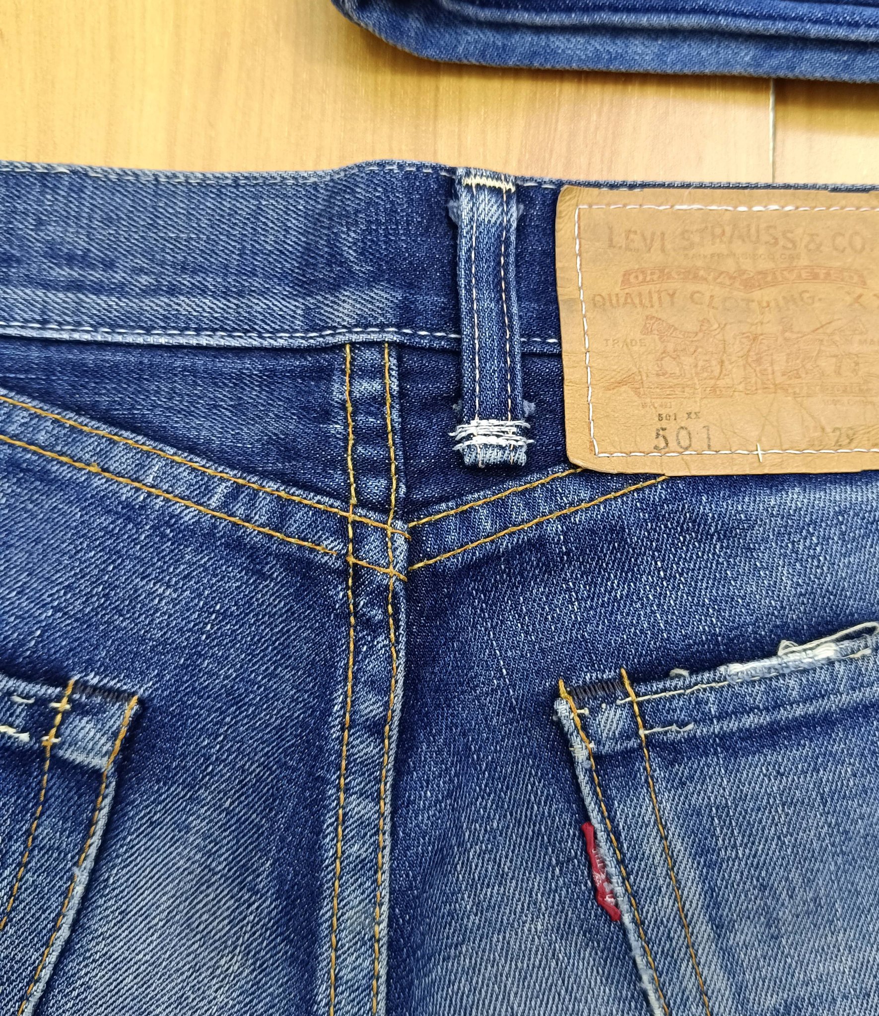LEVIS LVC Vintage 90 66501xx Big E Original patchwork Designer cut