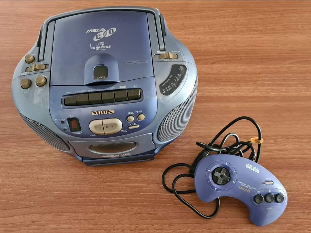 オーディオ機器 AIWA CD.MD.カセットデッキ CSD-MD77 稼働品