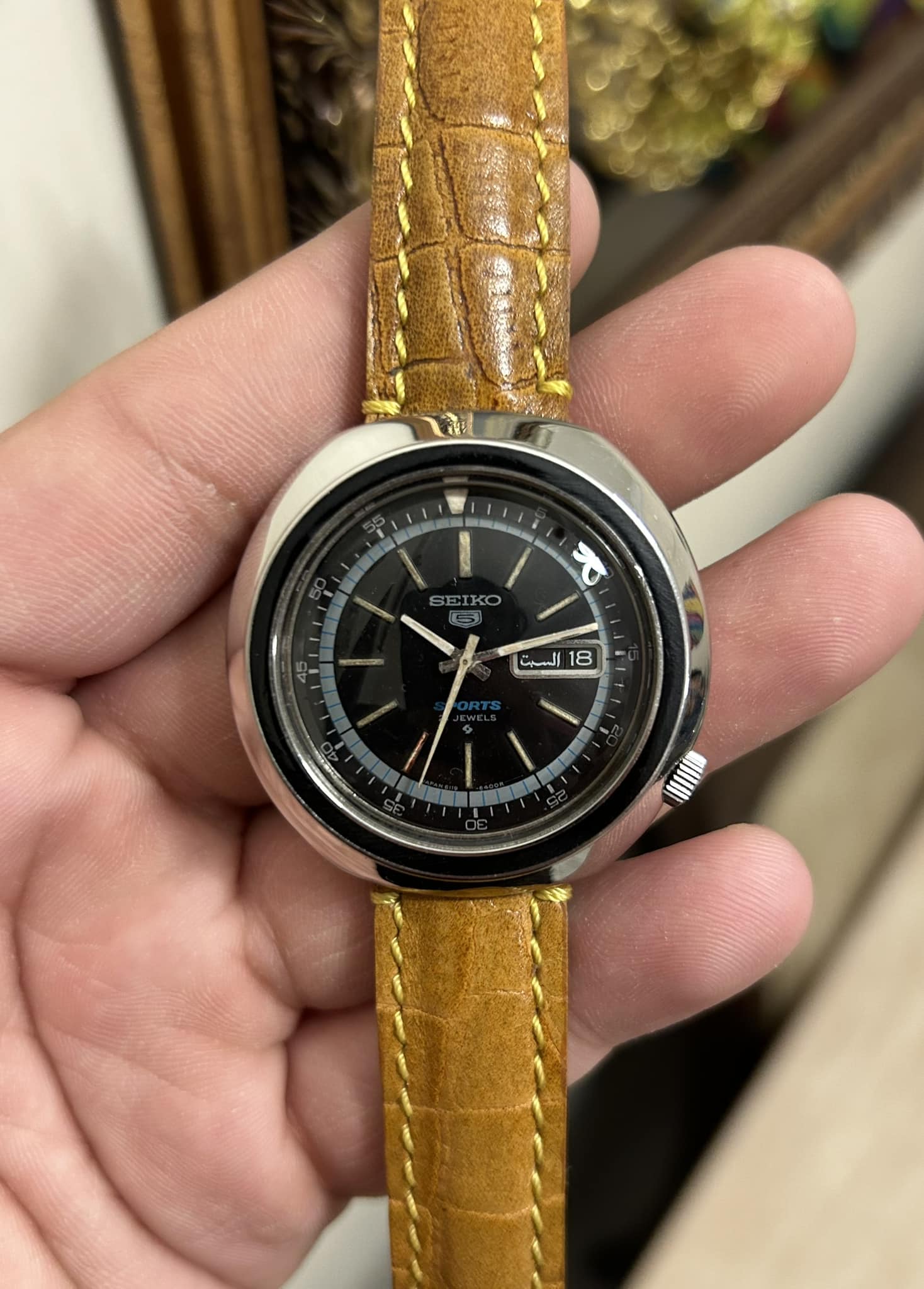 1974 Seiko 5 Sports “UFO Saucer” Automatic. Rare to Find. Mint 