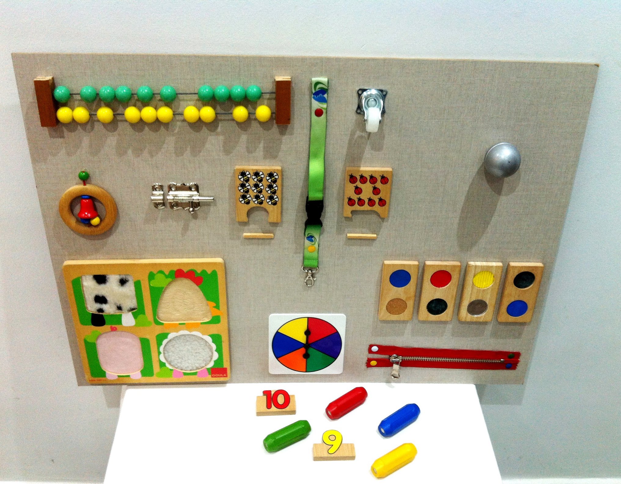 Tableau d'Activités Sensoriel pour Enfants Matériel DIY Jouets Éducatifs Préscolaires Pièces de Tableau Sensoriel pour Tout-Petits Cadeaux Légumes
