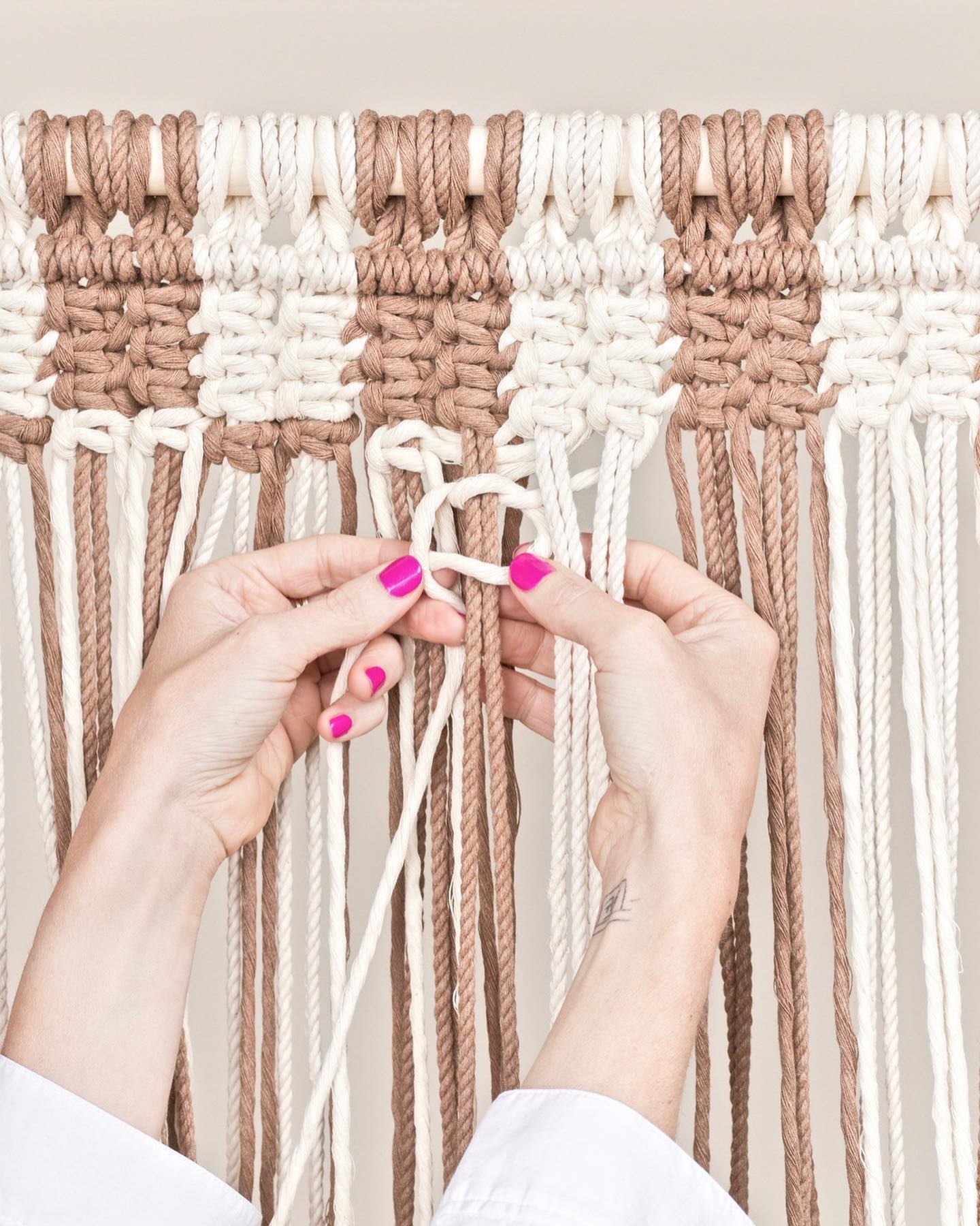 Modern Macramé - Our Checkerboard Rug pattern is loaded... | Facebook