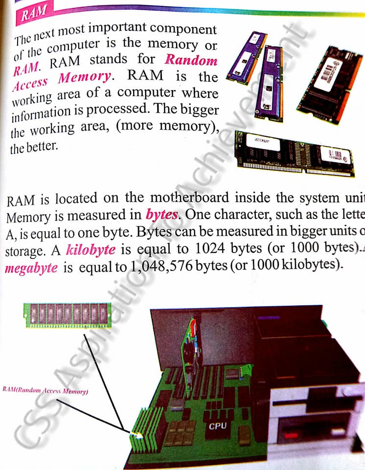 Difference between RAM... - CSS Aspiration To Achievement