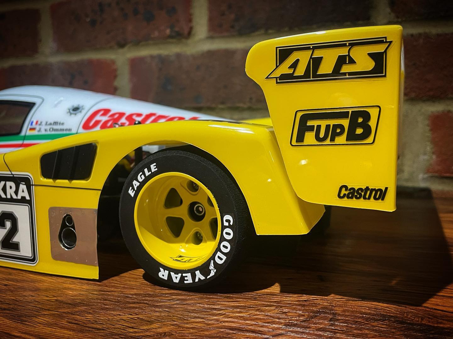 Tamiya Mercedes C11 RC car with custom paint job