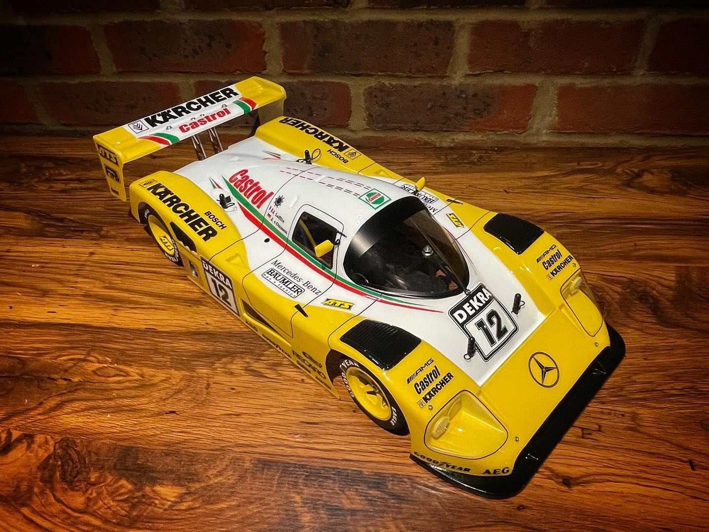 Tamiya Mercedes C11 RC car with custom paint job