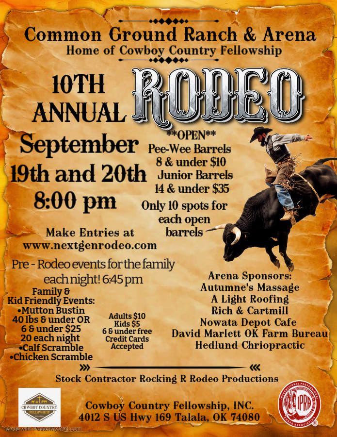 Talala Rebels - Join us for the 10th Annual Common Ground Rodeo ...