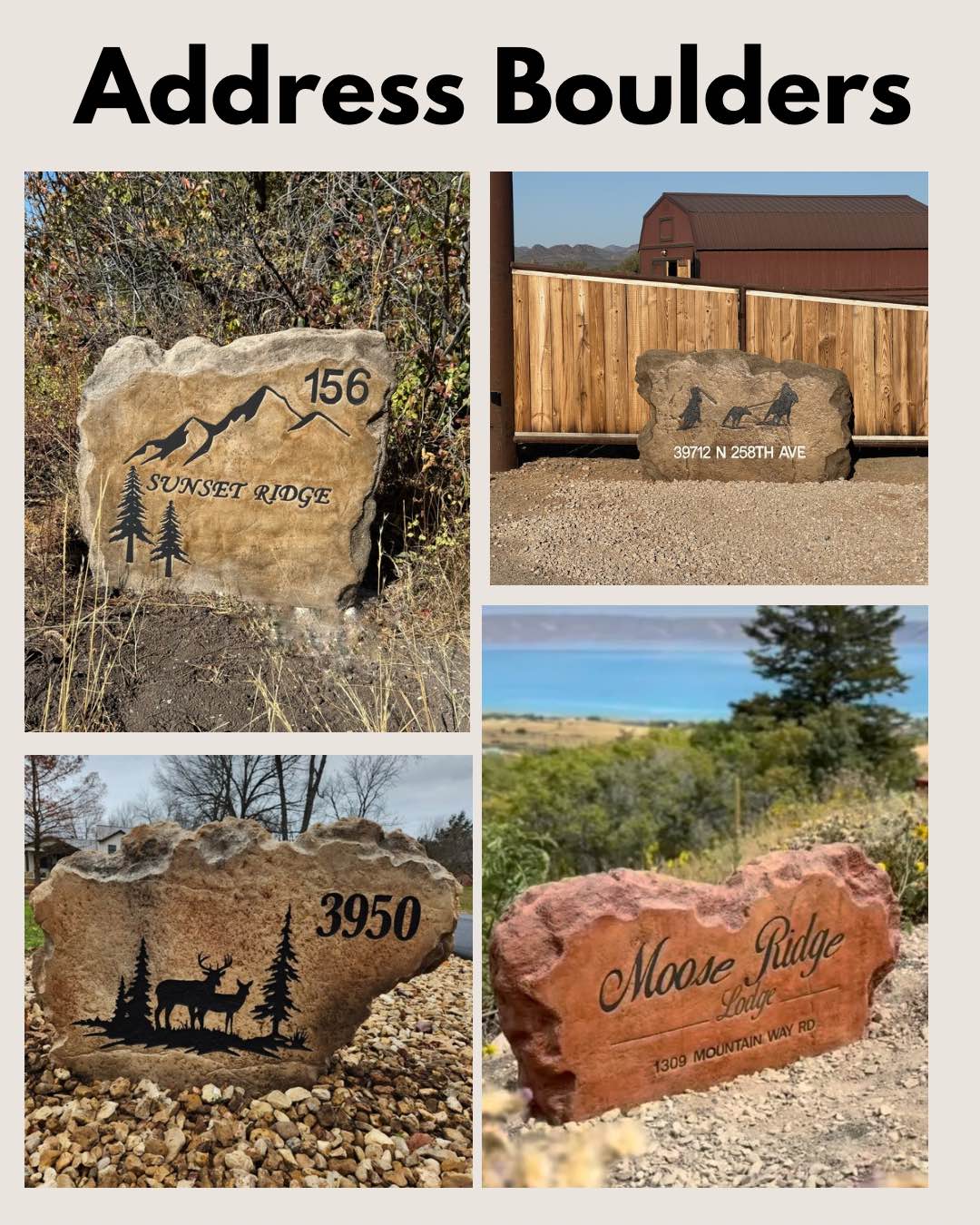Custom Address Boulder - Plaques & Signs - Lehi, Utah | Facebook ...