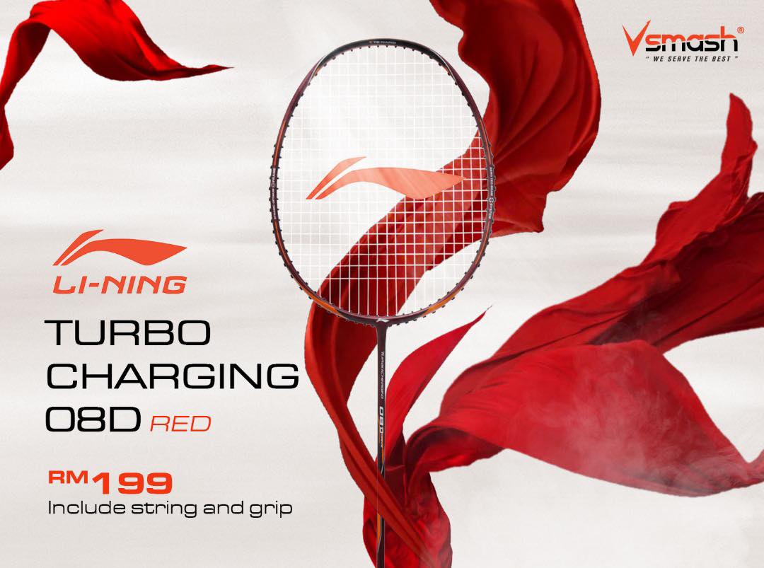 Vsmash Sports - LINING TURBO CHARGING 08D Red Retail:...