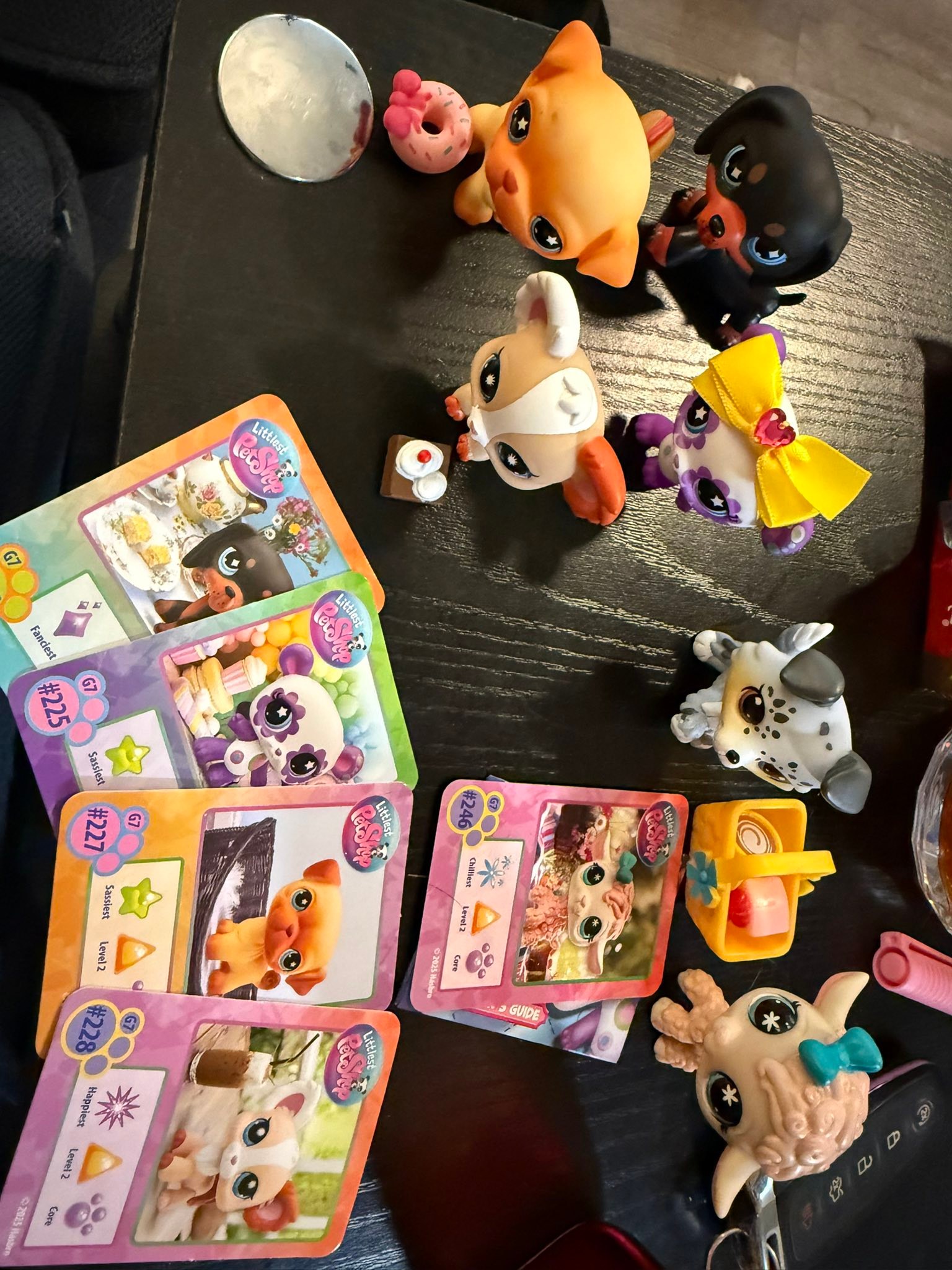 Littlest Pet Shop toys, including panda and pug, available for trade