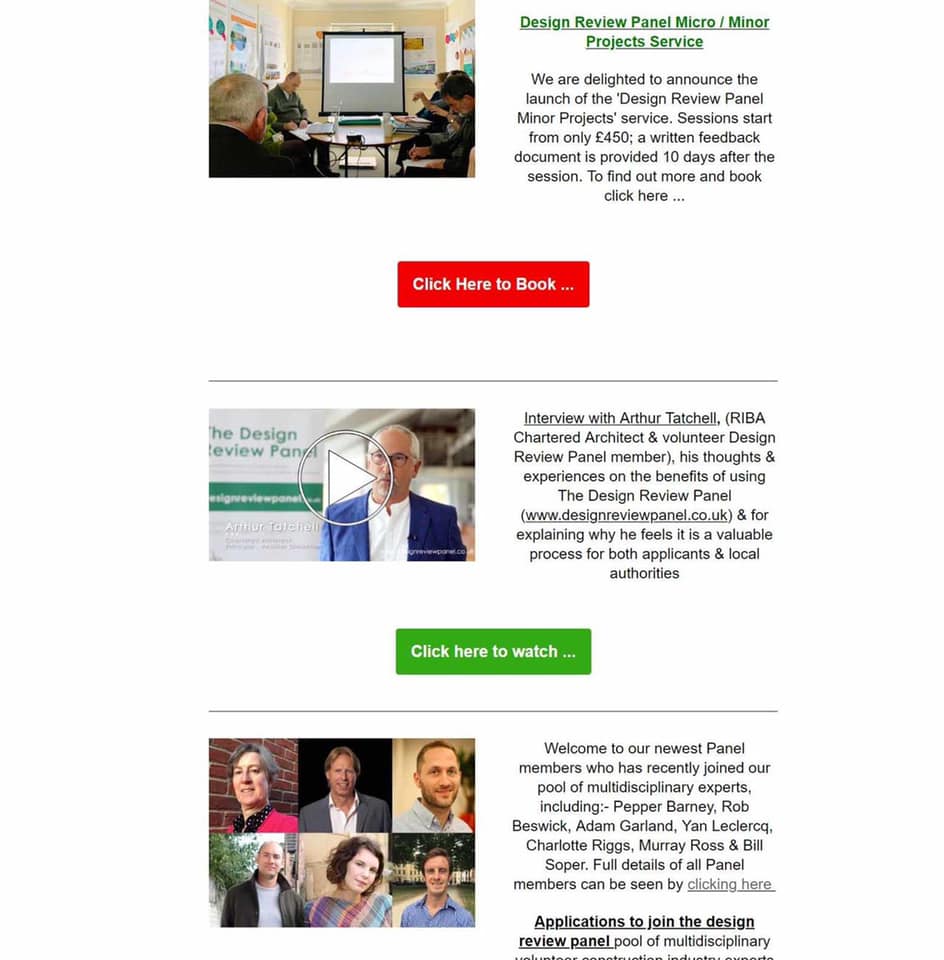 Our latest design review panel... - The Design Review Panel