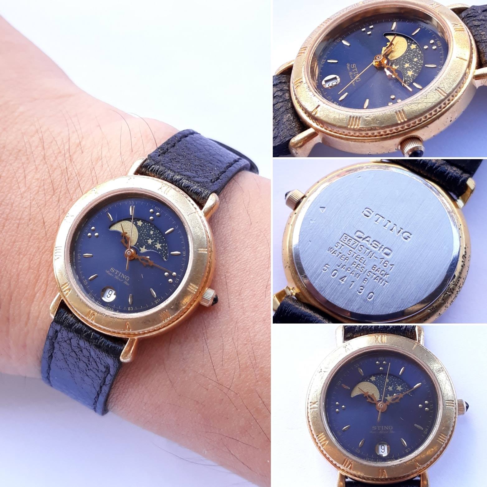 CASIO STING STN-173 ムーンフェイズ ラウンド ローマン SOLD) Up for SALE for Php1,600 Casio STING MOONPHASE quartz