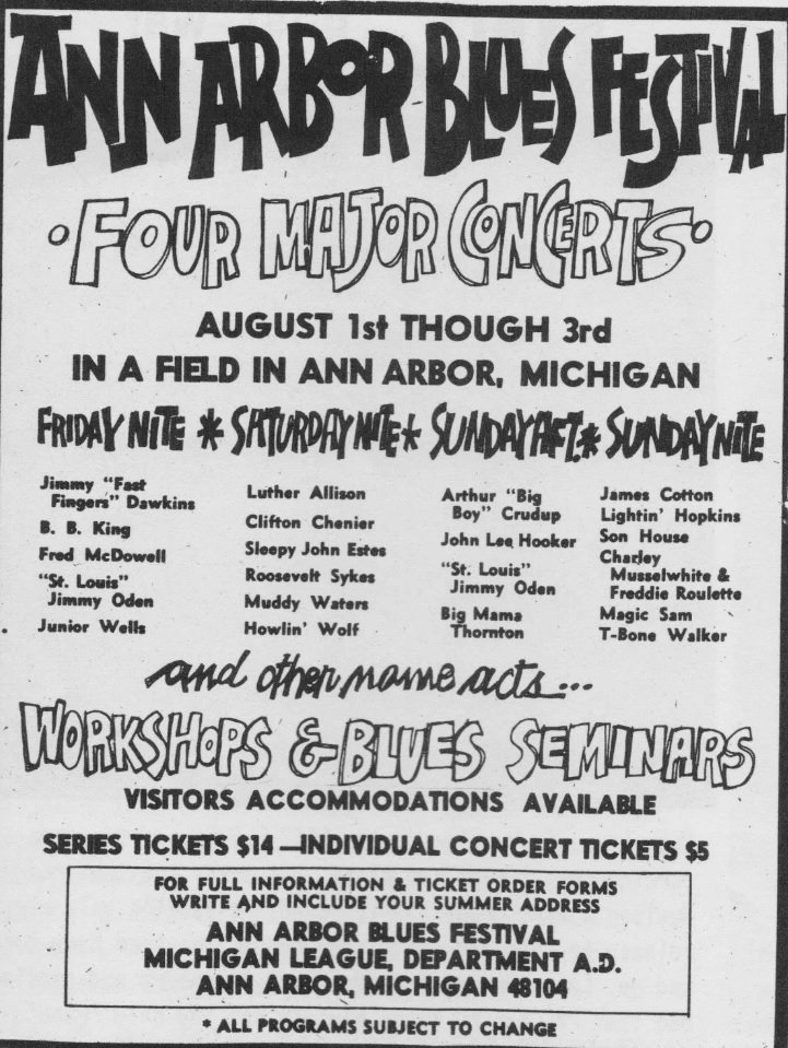 The 1972 Ann Arbor Blues & Jazz Festival! That's Lucille Spann