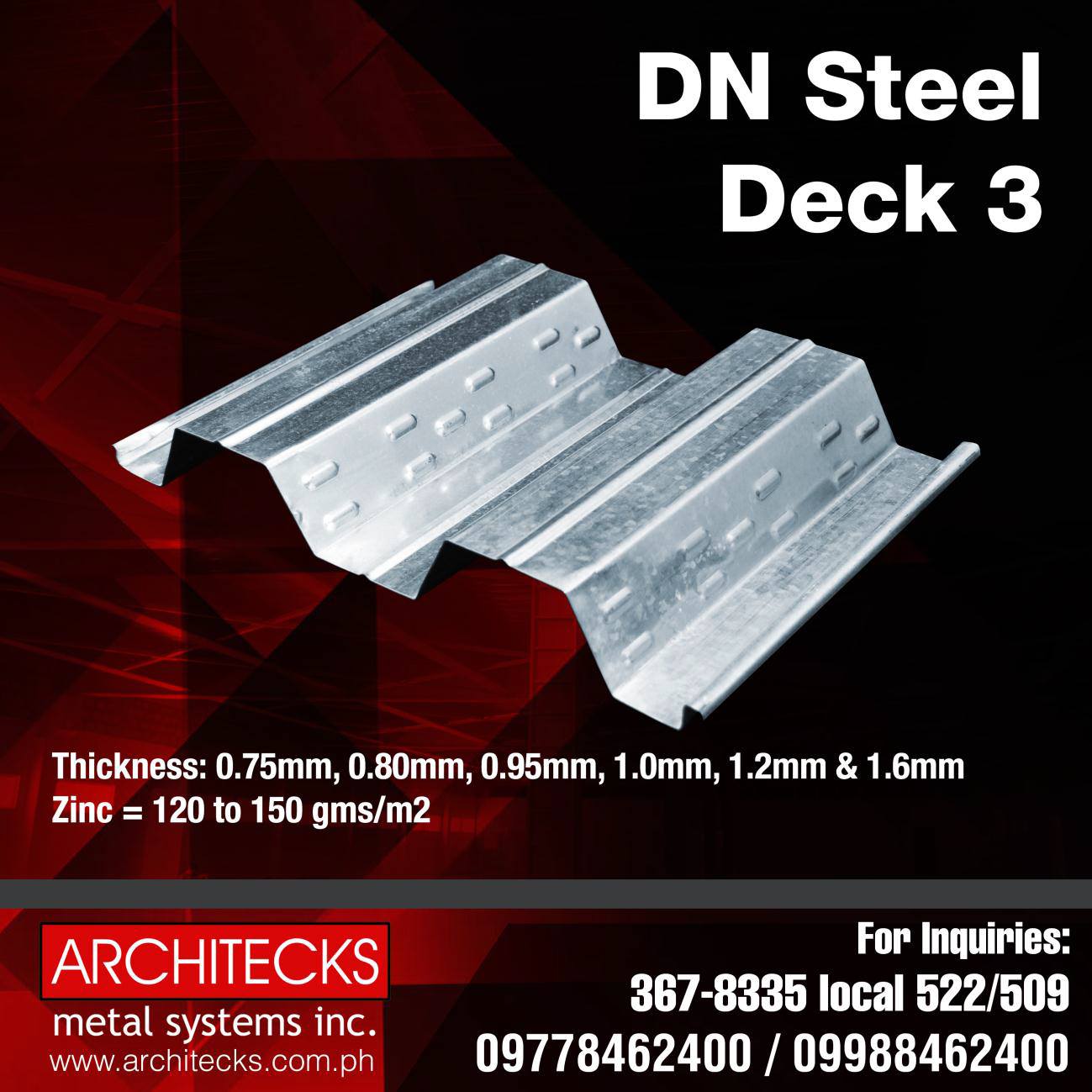 The DN Steel Deck 3 is a... - Architecks Metal Systems, Inc. | Facebook