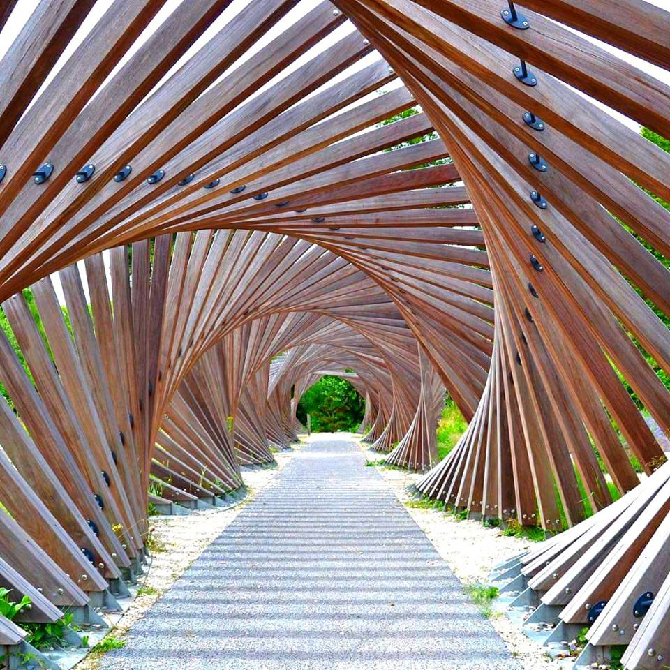 The pathway of Villa Cavrois is designed by Robert Mallet-Stevens
