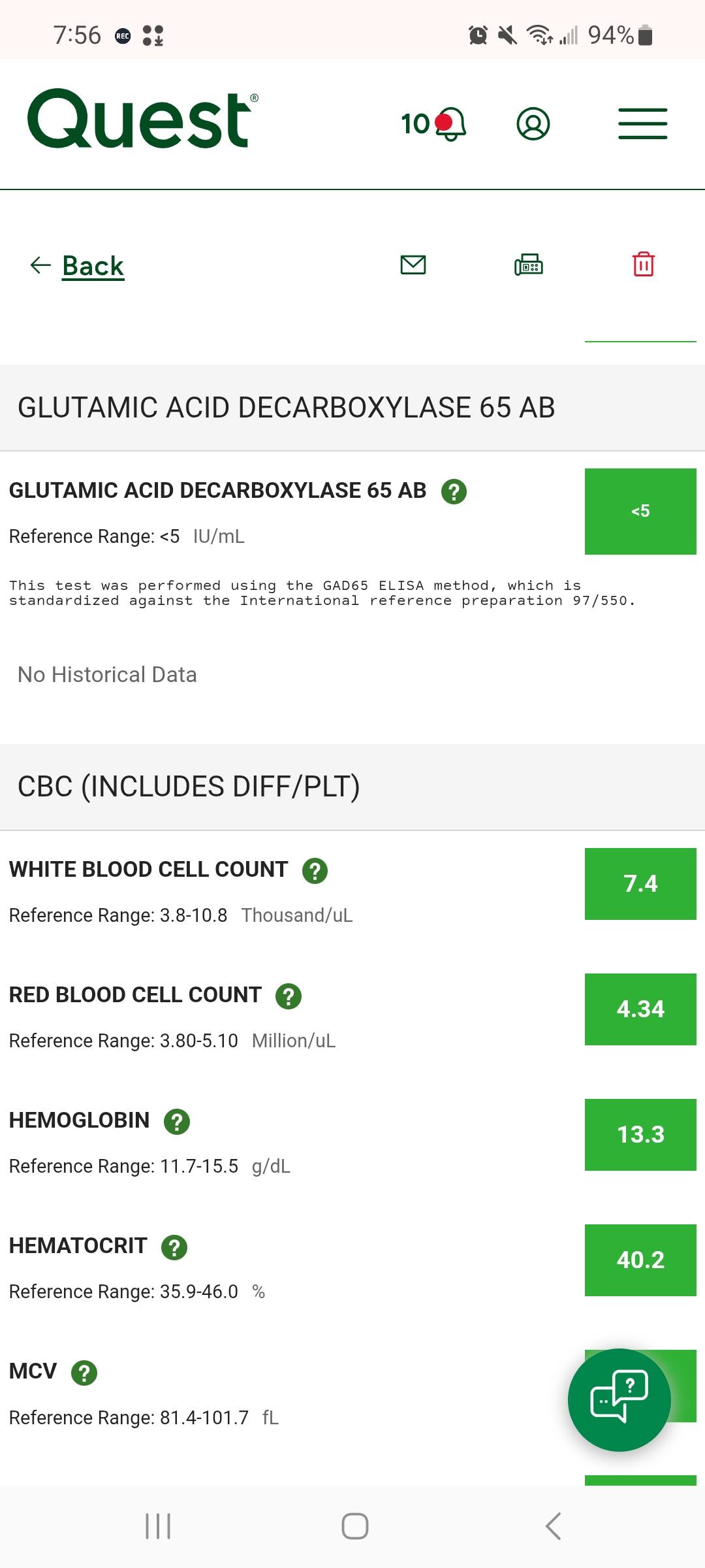 glutathione labs results normal range What does a high glutamic acid decarboxylase level mean for type 2 diabetes? B12 injections w/ @dr.melaniegarrett TXA Option:2PACK(+GIFT)