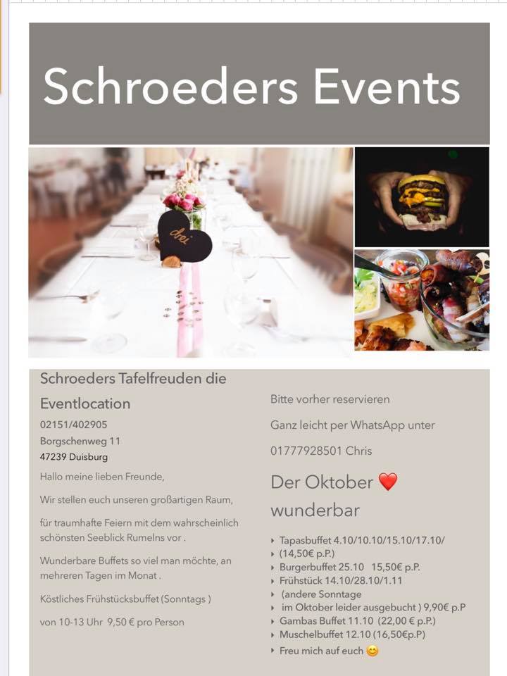 Ich Habe Den Oktober Schon Fertig Schroeders Tafelfreuden