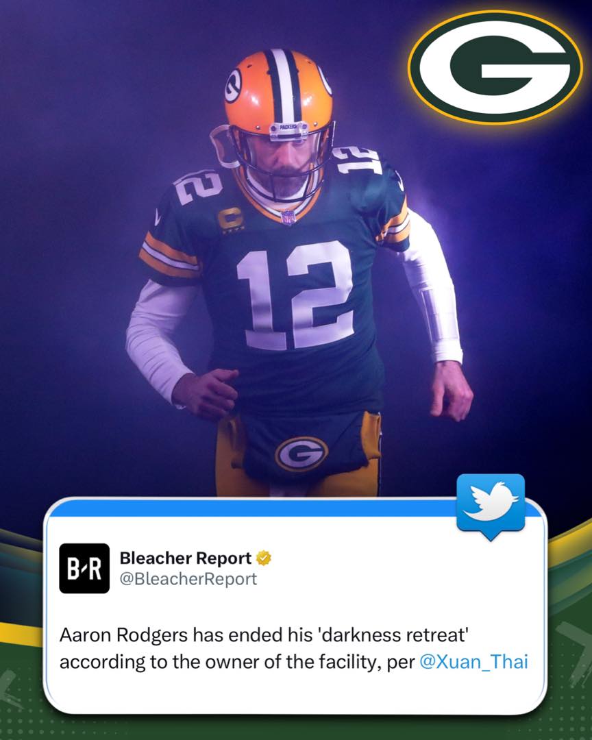 Green - Aaron Rodgers has emerged from his darkness retreat 👀 // Green ...